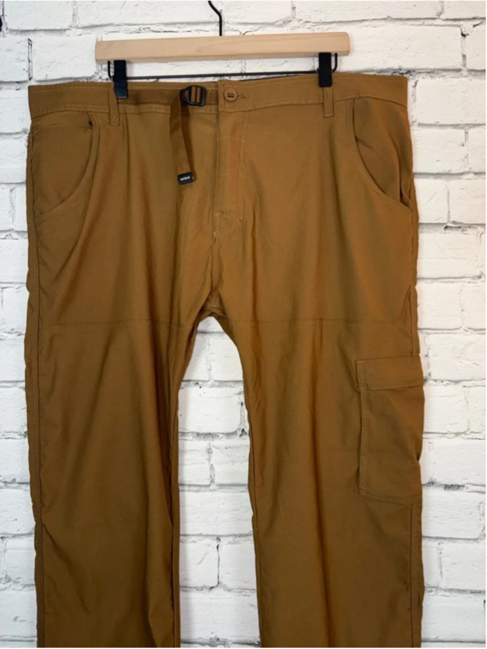 Men's Prana Pants size 42x30 Brown Stretch Zion Slim Cargo Pants Hiking Pants - Picture 6 of 16